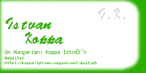 istvan koppa business card